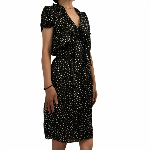 Max Studio Dress Black/ White Polka Dots Sz. SMALL - Picture 2 of 12